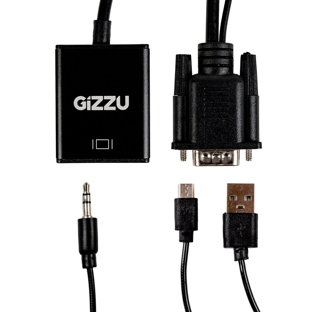 Gizzu 1080p VGA I 2HDMI adapter with Audio