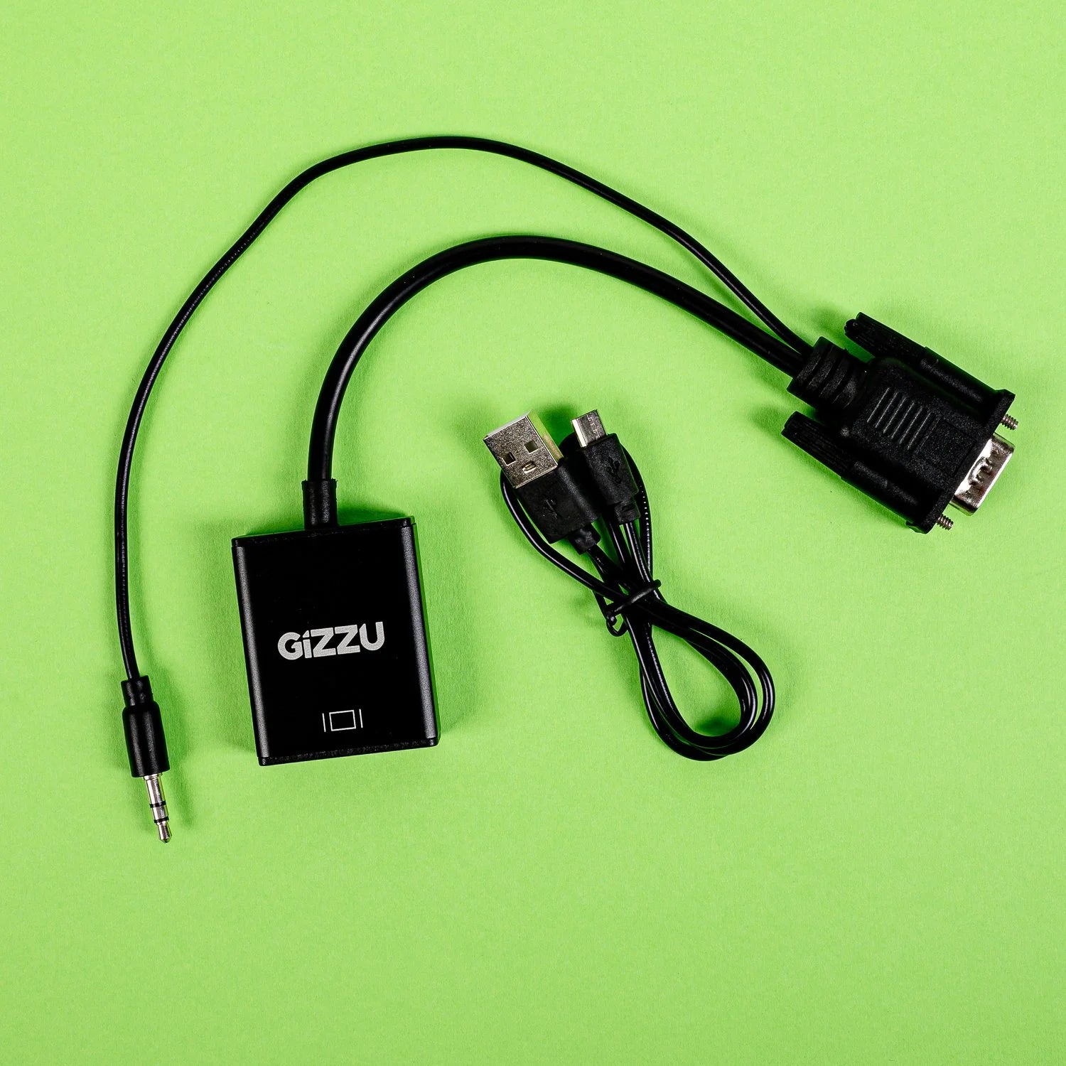 Gizzu 1080p VGA I 2HDMI adapter with Audio