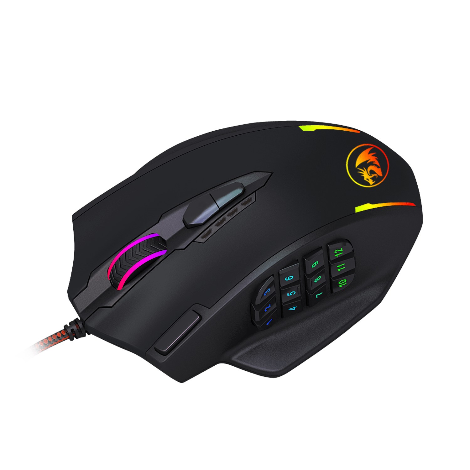 REDRAGON IMPACT 12400DPI MMO Gaming Mouse – Black
