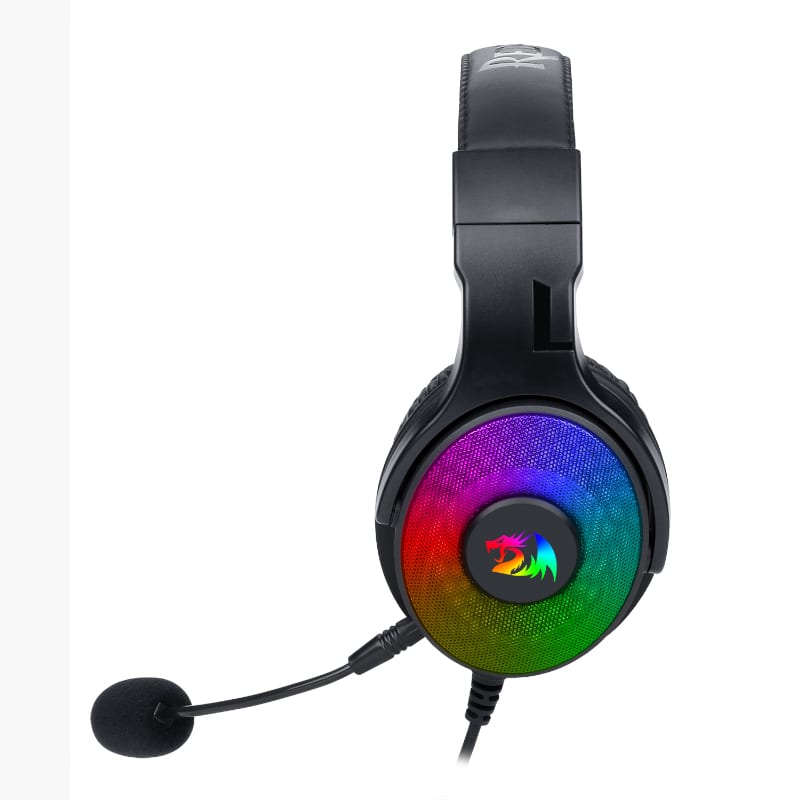 REDRAGON Over-Ear PANDORA USB (Power Only)Aux (Mic and Headset) RGB Gaming Headset – Black