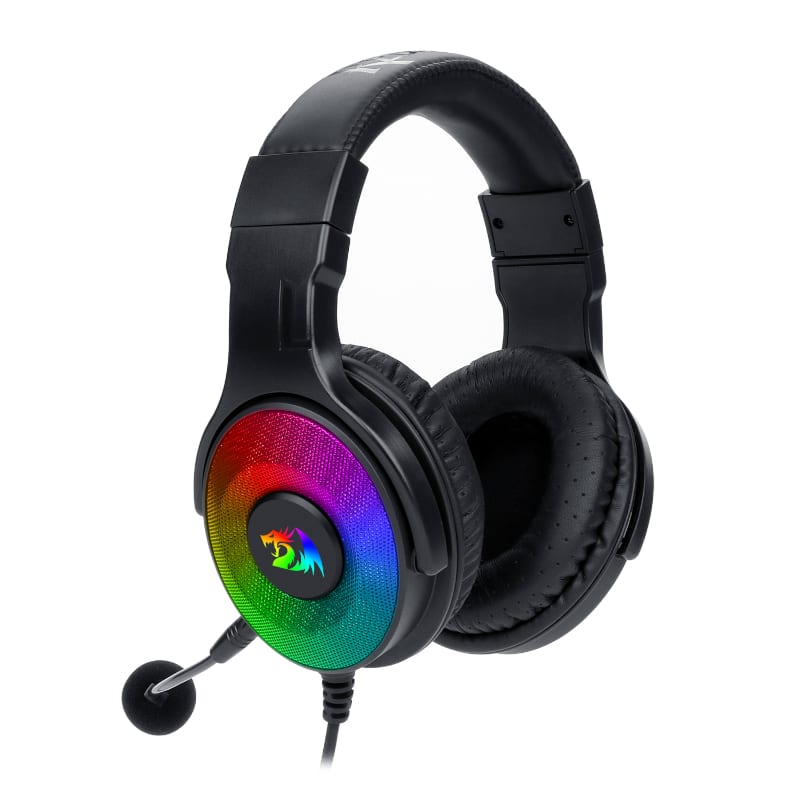REDRAGON Over-Ear PANDORA USB (Power Only)Aux (Mic and Headset) RGB Gaming Headset – Black