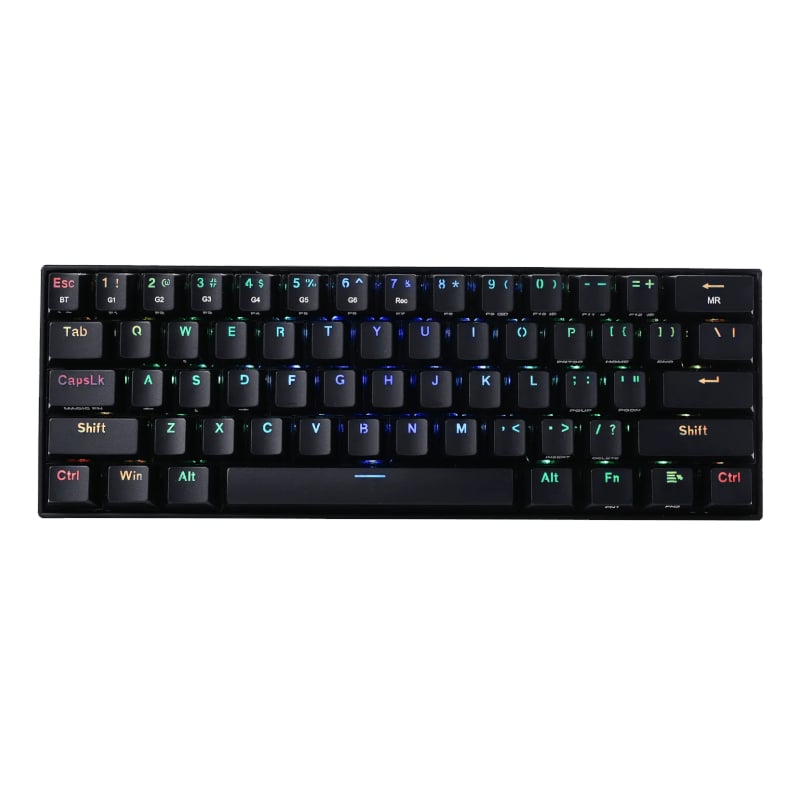 REDRAGON DRACONIC PRO Mechanical 61 KeyBluetooth 5.0RGB 9 Colour ModesRechargable BatteryType-C Charging Cable Gaming Keyboard – Black