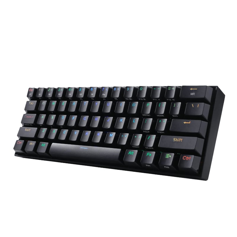 REDRAGON DRACONIC PRO Mechanical 61 KeyBluetooth 5.0RGB 9 Colour ModesRechargable BatteryType-C Charging Cable Gaming Keyboard – Black