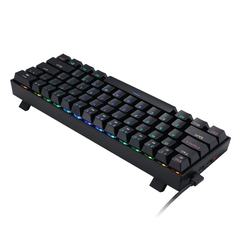 REDRAGON DRACONIC PRO Mechanical 61 KeyBluetooth 5.0RGB 9 Colour ModesRechargable BatteryType-C Charging Cable Gaming Keyboard – Black
