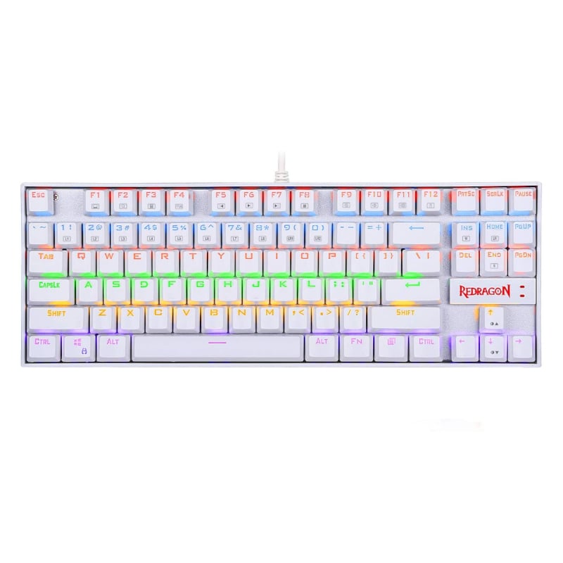 REDRAGON KUMARA Mechanical 87 KeyRGB Backlit Gaming Keyboard – White