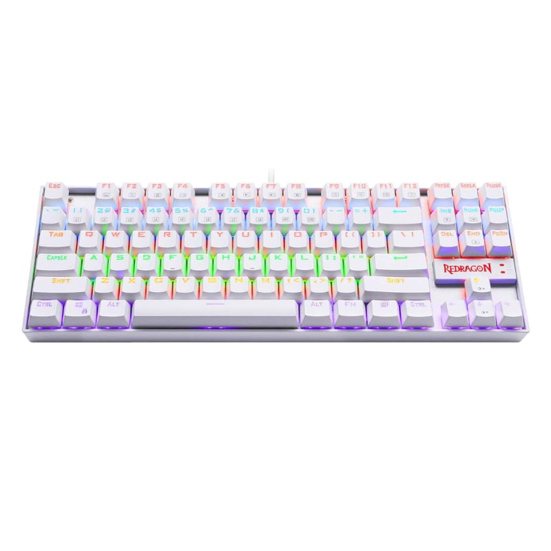 REDRAGON KUMARA Mechanical 87 KeyRGB Backlit Gaming Keyboard – White
