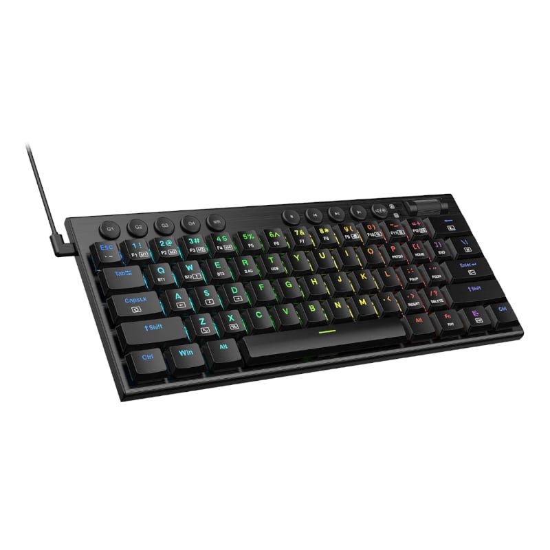 REDRAGON Horus Mini 61Key Red Switch RGB Low Profile Gaming Mechanical Keyboard – Black