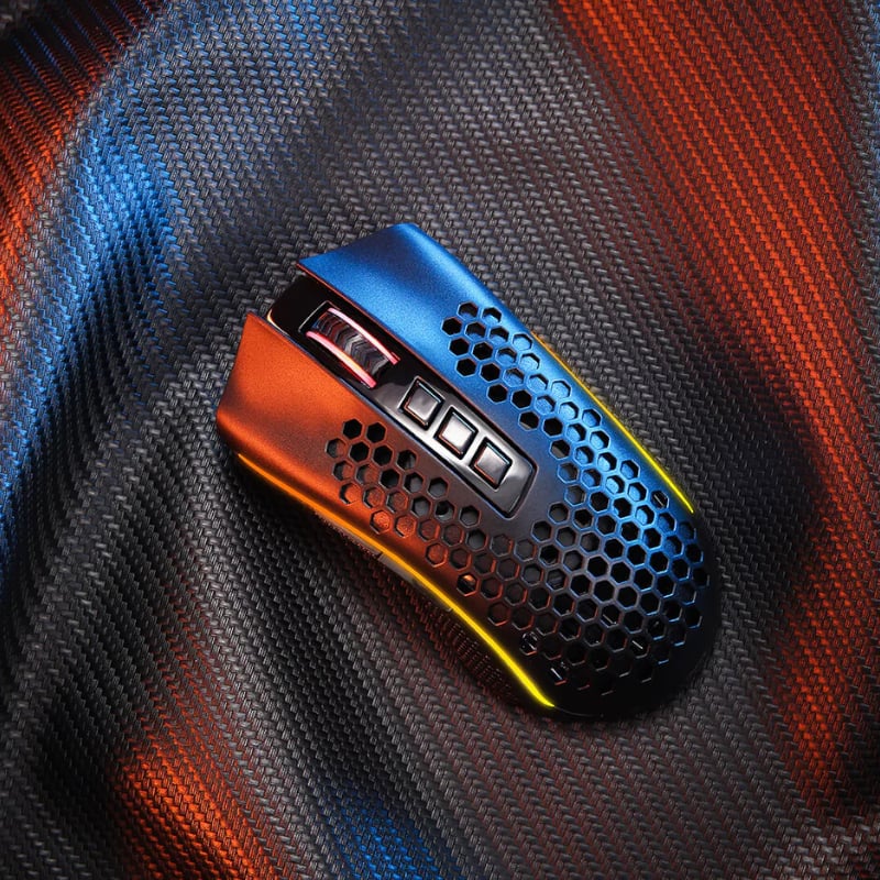 REDRAGON STORM 12400DPI 7 ButtonsErgonomic DesignP3327 Optical SensorLightweight BodyRGB Backlit gaming Mouse – Black