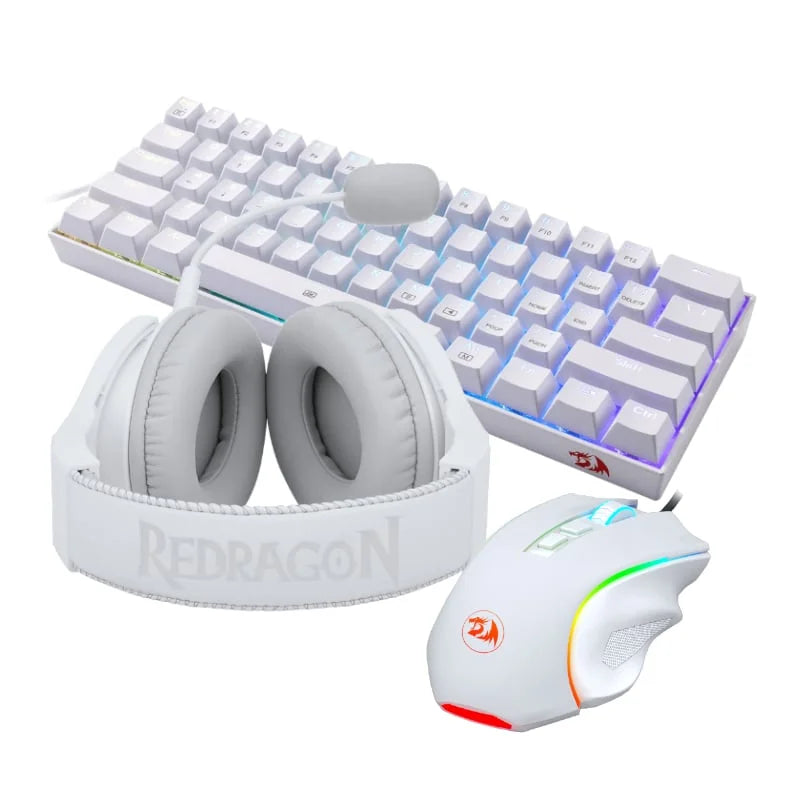 3 IN 1 Redragon Wired Combo (White)