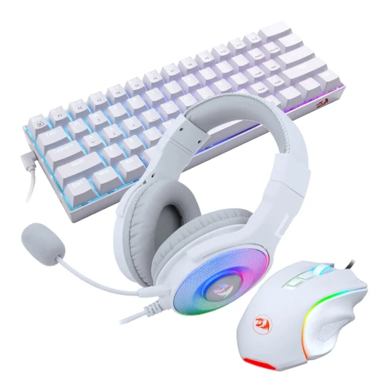 3 IN 1 Redragon Wired Combo (White)