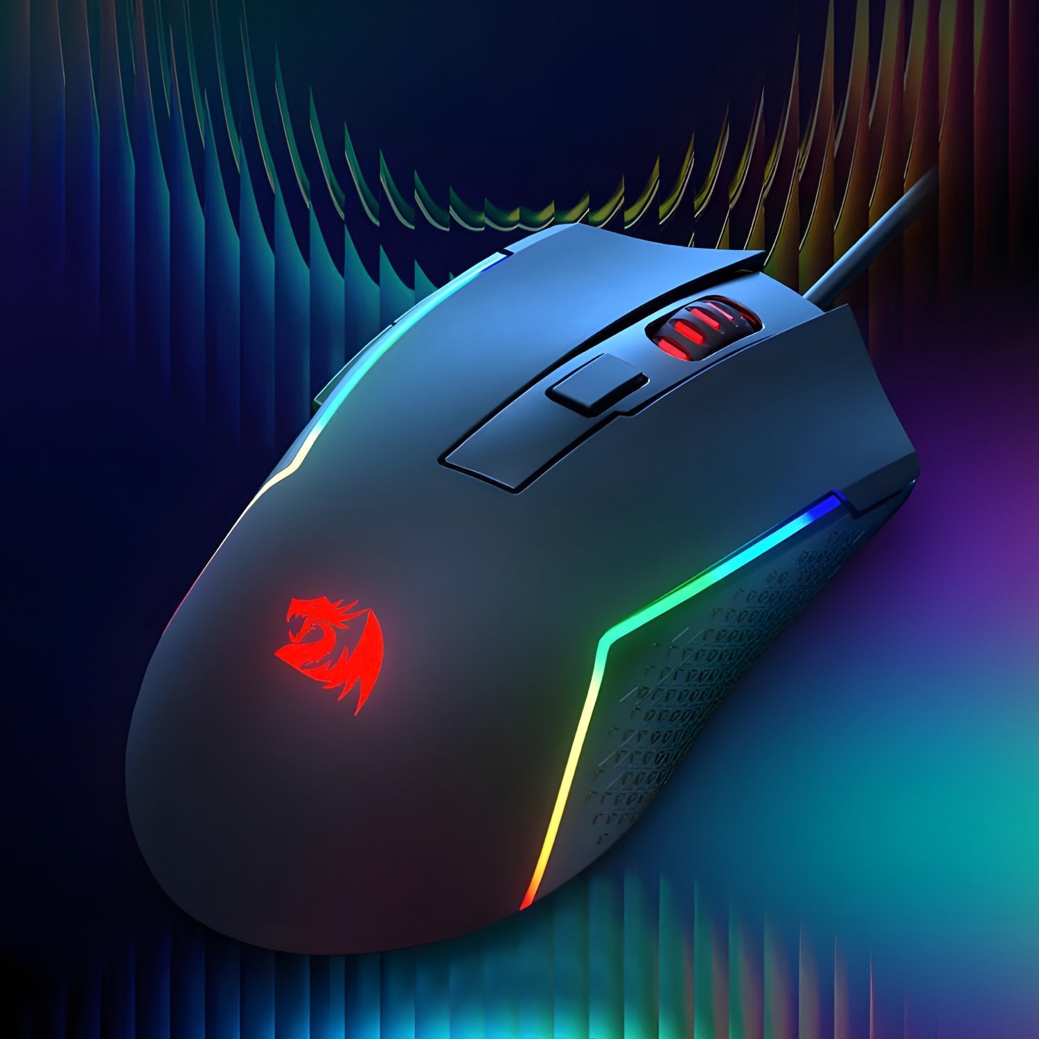 Redragon M616 TRIDENT 10000DPI RGB Gaming Mouse – Black