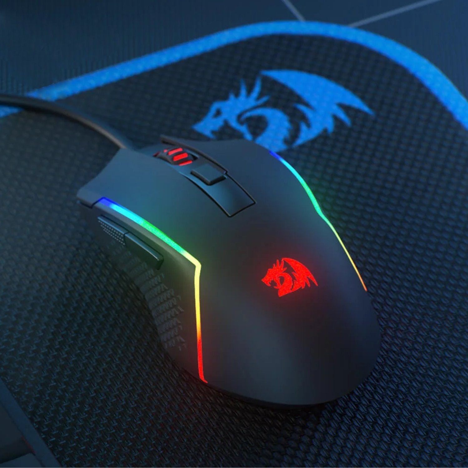 Redragon M616 TRIDENT 10000DPI RGB Gaming Mouse – Black